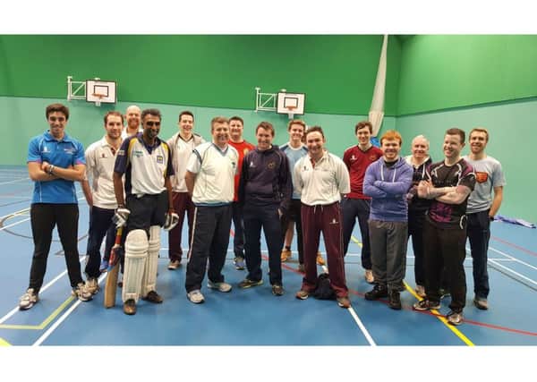 Oakfield and Rowlands Cricket Club players together for their first winter nets session on Monday evening