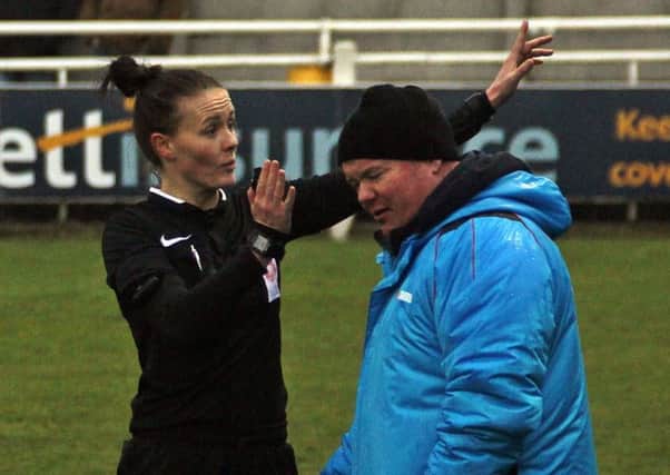 Brakes boss Paul Holleran is sent to the stands. Pictures: Sally Ellis