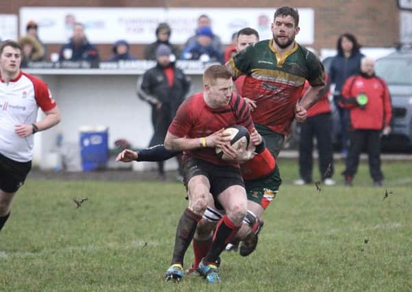 Try scorer Richard Murray making a break for Newbold against his old club   PICTURES BY STEVE SMITH
