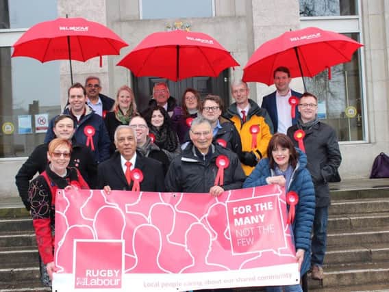 Labour launches its campaign outside the town hall.