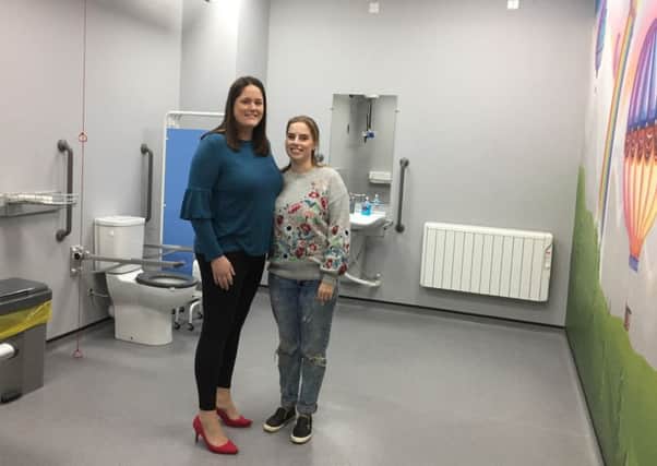 Emily Naismith and Francesca Anker at the new Changing Places facility in the Royal Priors shopping centre, Leamington.