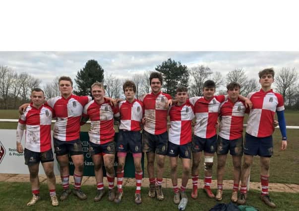 Members of Old Laurentians Under 16s who played for Warwickshire against the North Midlands