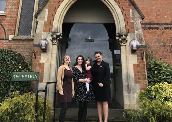 Lucy Field, Nicki Scott and Events Manager Laura Murphy Sparkle and Shine Ball venue (Ettington Chase).