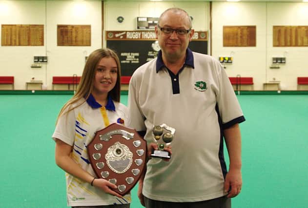 Winner Millie Adkins with tournament organiser Darren Wheeler