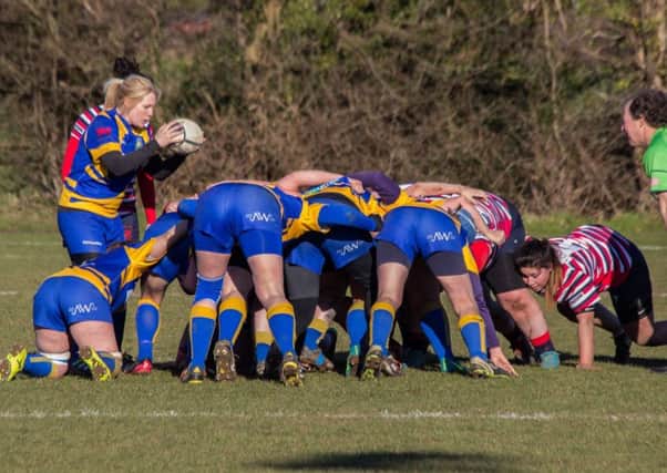 Rebecca Hill feeds the Kenilworth scrum. Picture submitted