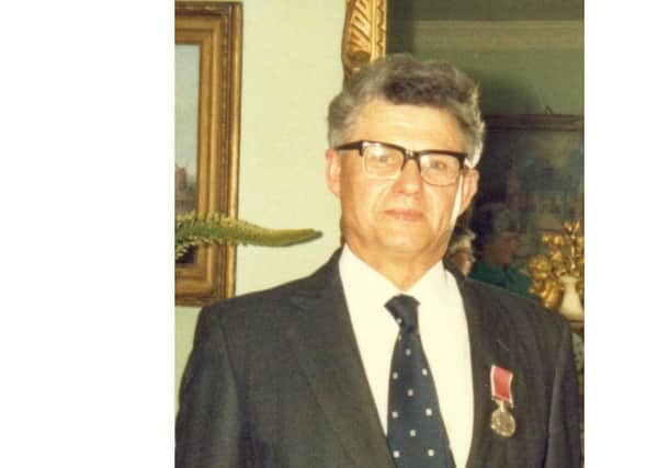 In 1980 with his British Empire Medal received for services to the National Association of Boys Clubs, West Midlands
