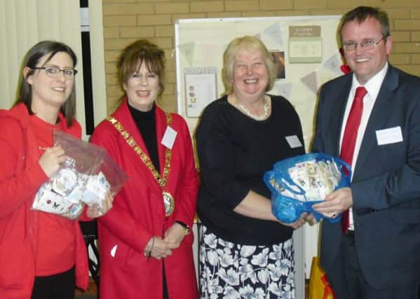 Nicole Scully, Rugby Mayor Belinda Garcia, Lis Griffin and Jonathan Maxwell.