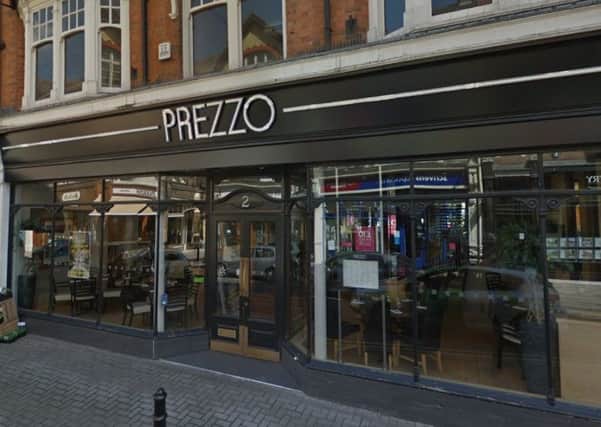 The Prezzo in Rugby. Phot from Google Street View.