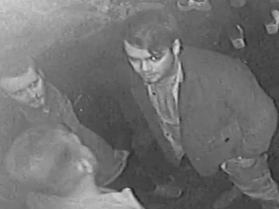 Police want to speak to these men in connection with a knife attack in Leamington.