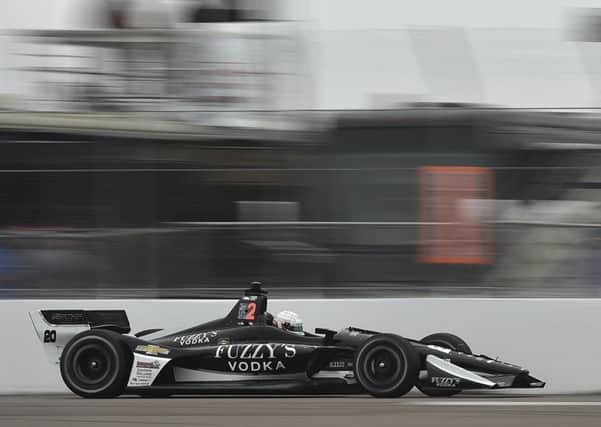 Jordan King in action in his IndyCar debut at the Firestone Grand Prix of St Petersburg.