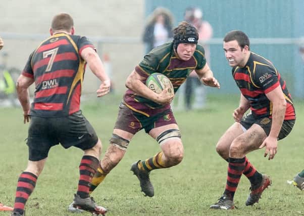 Charlie Seager - pictured last week against Belgrave - scored three tries on Saturday in OLs win over Stewarts & Lloyds