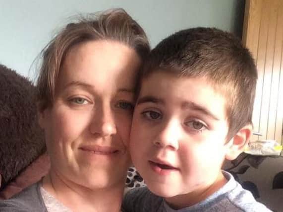 Hannah Deacon with her son Alfie Dingley