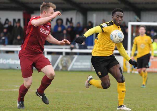Dan Udoh will spend a further month on loan at Leamington.