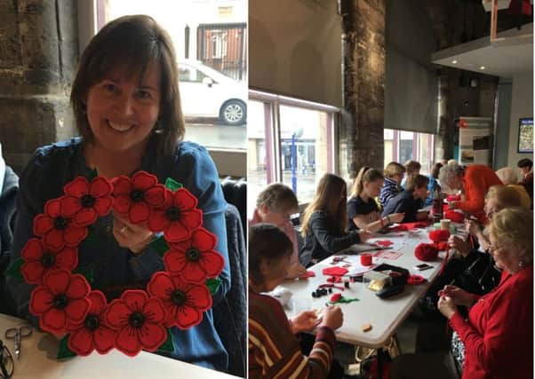 The April poppy making workshop at Market Hall Museum.
