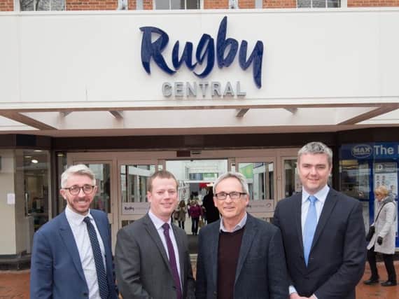 Left to right: Stepnell commercial manager Jonathan Shales; Martin Vickery from real estate services specialist CBRE; Stepnell contracts manager Paul Charnock and Rugby Central centre manager Robin Swift.