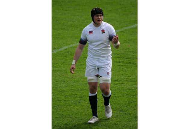 Oliver Robinson playing for England Students in France