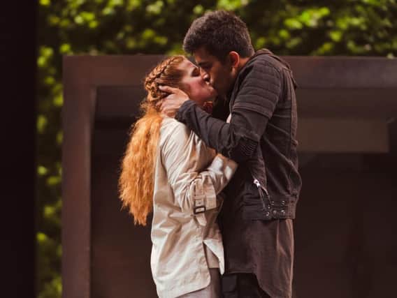 Karen Fishwick and Bally Gill as Juliet and Romeo. Picture: Topher McGrillis