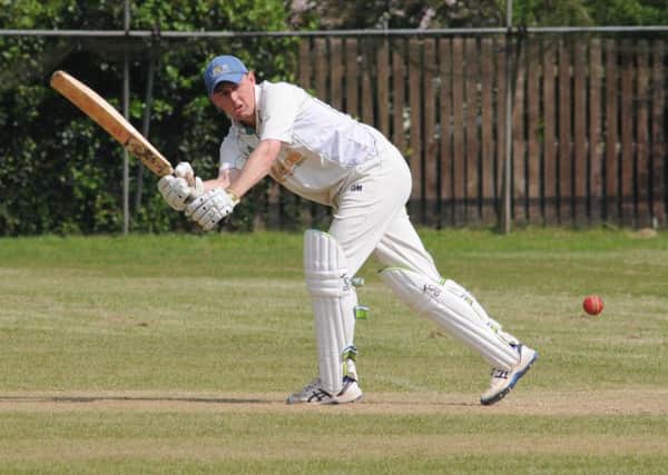 Jimmy Gethins on his way to a century for Leamington 3rds. Pictures: Morris Troughton