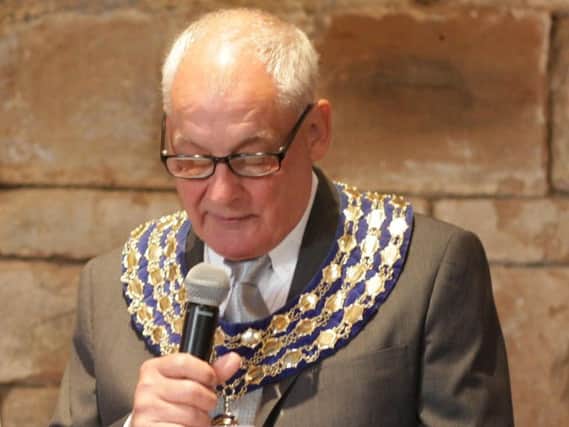 Cllr Mike Hitchins giving a speech after being elected as Kenilworth's new mayor. Photo: Lauren Tadd
