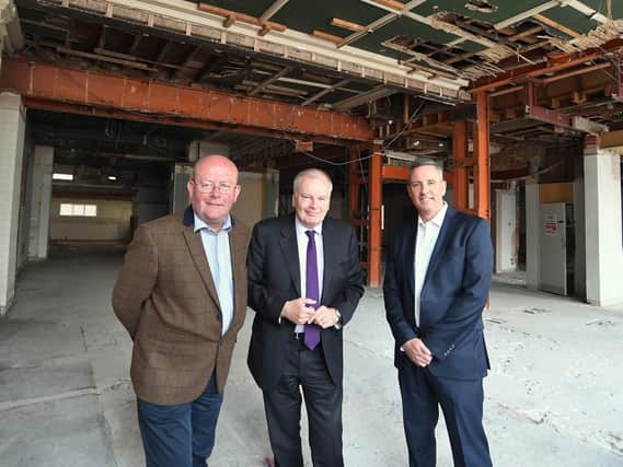 From left: Graham Hedley, chief executive of Warwick District Council Chris Elliott, and Bill Wareing of Wareing & Company Property Consultants.