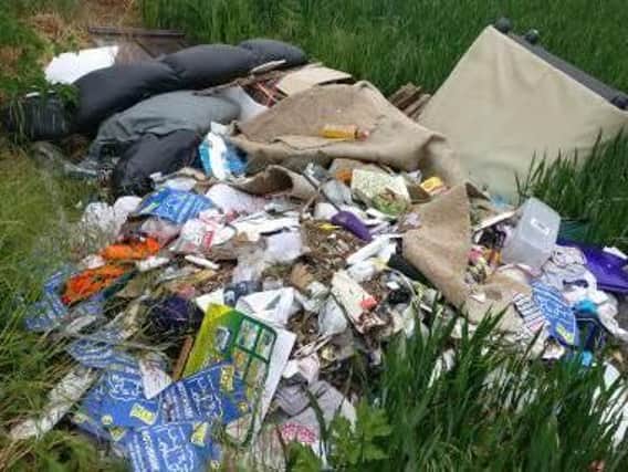 The rubbish was dumped over the bank holiday weekend
