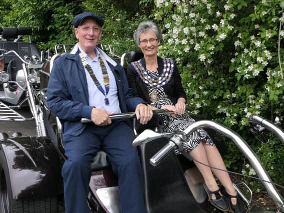Last year's mayor Cllr Kate Dickson with former Kenilworth Lions president Phil Inshaw at last year's Grand Show