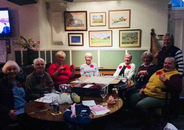 The 'Knit and Natter' group in Stoneleigh have donated handmade poppies to the Warwick Poppies 2018 project.