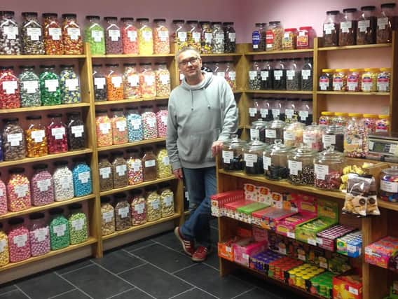 Steve Price at his Lantern Corner Sweet Shop In Leamington.