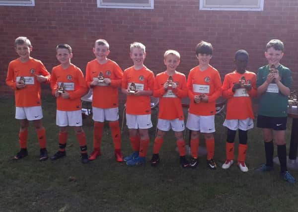 Rugby Town Tigers Under 9s with their trophies