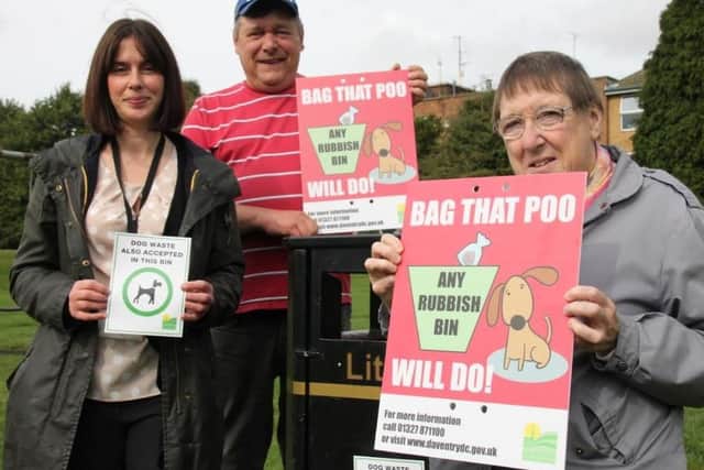 Volunteers pictured at the council's Paint Means Poo initiative launch last year