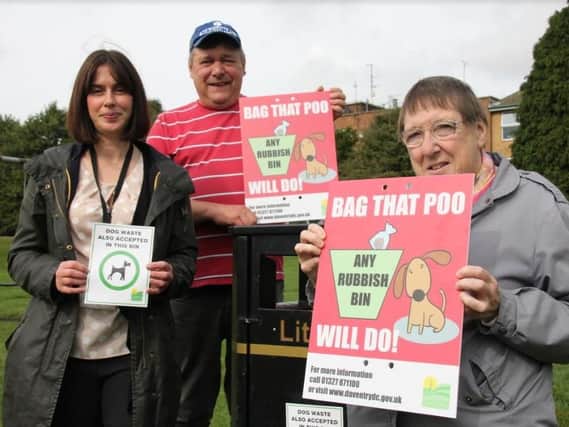Volunteers pictured at the council's Paint Means Poo initiative launch last year