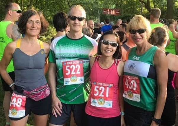 Elisse Bruegelmans. David Oxtoby, Michelle Oxtoby and Gail Audhali at the Beacon Solstice Run. Picture submitted