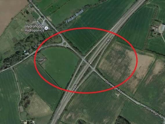 The A46 junction near Kenilworth. Copyright: Google Earth