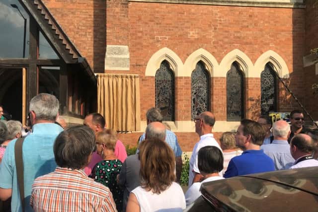 The unveiling of the Blue Plaque for J R R Tolkien. Photo provided by Warwick Town Council.