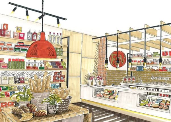An artist impression of the new vegan deli in Leamington.