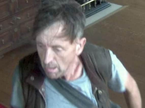 Police would like to speak to this man in connection with the theft.