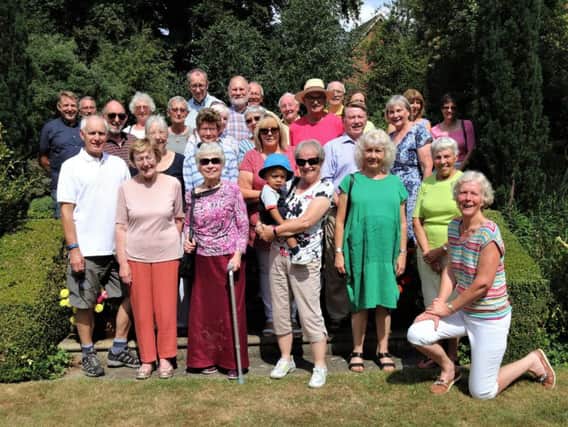 Members of Abbey Medical Centre's 'Walking for Health' scheme at the garden party