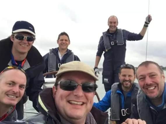 Round Table members on a sailing trip