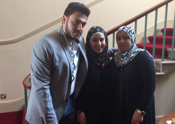 Nor Eddin Ayoubi, Rima Ayoubi and their mother who were resettled in Leamington
