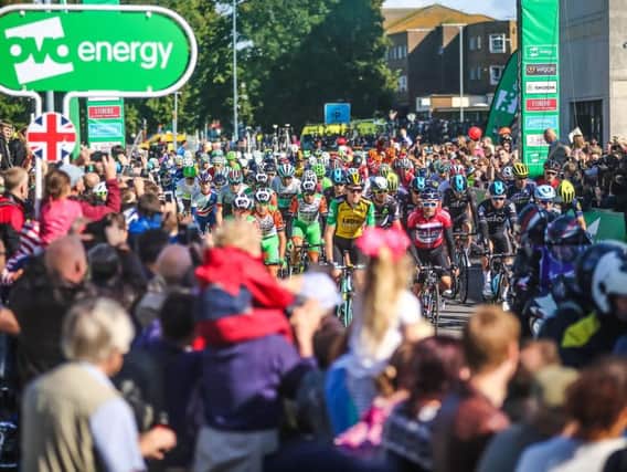 Riders finishing in a previous stage of the Tour of Britain