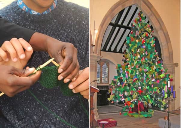 People are being invited to learn more about a knitted Christmas tree project in Warwick. Photos supplied.