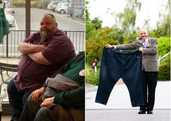 Dave Lancaster before and after his weight loss transformation.
Photos supplied by Slimming World.