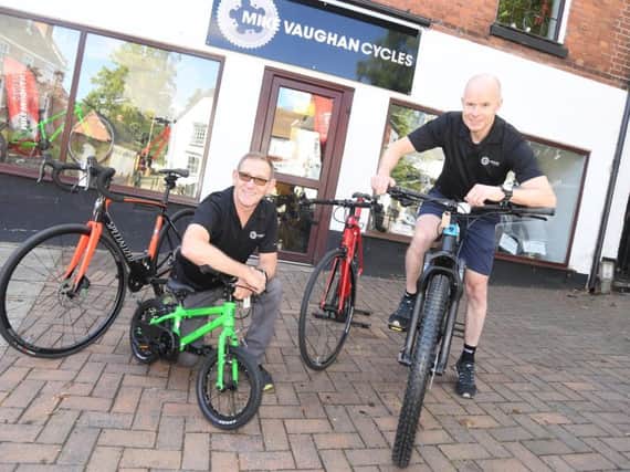 Mike Vaughan (right) and Ray Wilson of Mike Vaughan Cycles