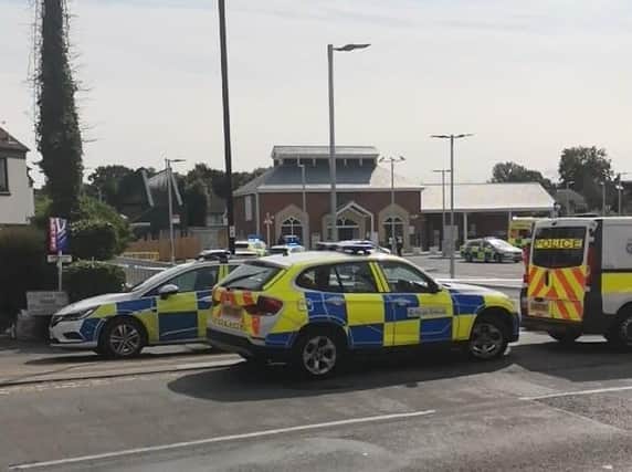 Emergency services outside Kenilworth Station. Photo: Danny White