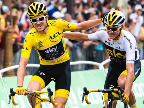 Geraint Thomas (left) and Chris Froome (right) will be competing in this year's Tour of Britain