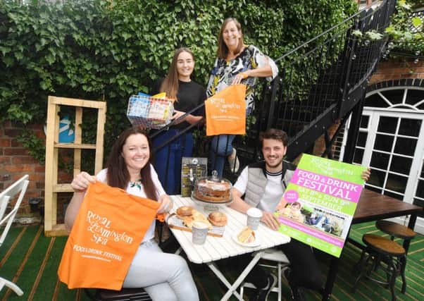BID LeamingtonÂ’s Alison Shaw, back right, and Stephanie Kerr, front left, looking forward to the Royal Leamington Spa Food and Drink Festival with ProcaffeinateÂ’s Evie OÂ’Keeffe, back left, and Tom Hooker, front right.