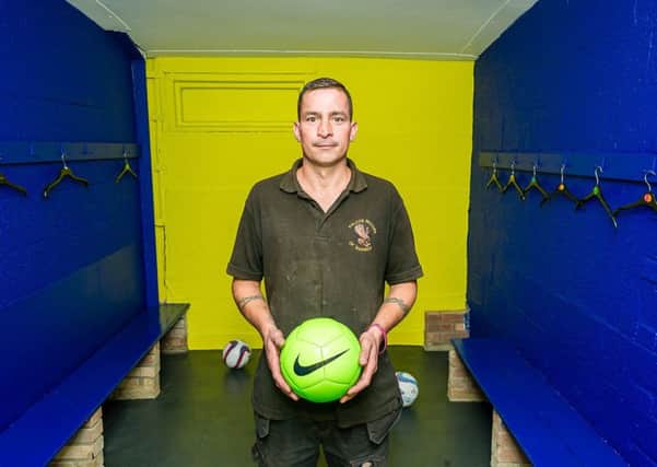 The club house at Southam United FC, has now finally been fully refurbished, after travellers broke in earlier in the year and wrecked the place.  Pictured: Steve Williams (Coach) NNL-180309-200542009