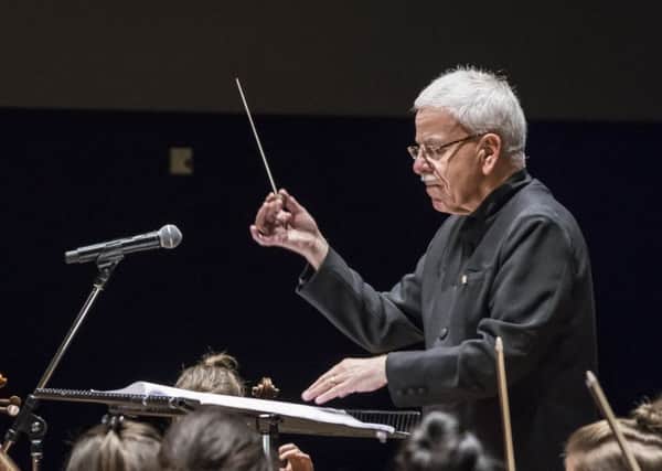 Brian Chappell conducting the Coventry & Warwickshire Youth Orchestra at Warwick Arts Centre, May 2018. Photo by Kirsten Pearce.