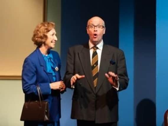 Susie May-Lynch as Maggie and Hugh Sorrill as Denis Thatcher