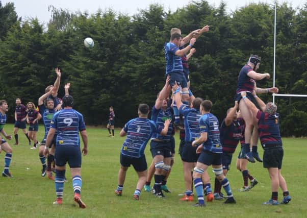 Rugby St Andrews playing Evesham in their opening Midlands 2 West (South) encounter